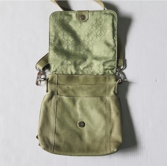 Fossil | Wallet Pocket Bag Womens Green Leather Detachable Strap Crossbody - Picture 3 of 16